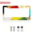 thumbnail image 2 of 1Pack License Plate Frames with Colorful Vintage Watercolor Art Pattern Includes Screws & Caps Full Accessories Included Size 6.3x12.2inch(16x31cm), 2 of 8