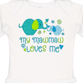 thumbnail image 4 of Inktastic My Mawmaw Loves Me Cute Elephants Boys or Girls Long Sleeve Baby Bodysuit, 4 of 5