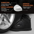 thumbnail image 4 of OwnShoe Men's Steel Toe Work Boots Leather Safety Shoes Non-Slip Industrial Work Shoes Goodyear Constructions Boots, 4 of 6