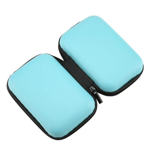 CAJA DE ALMACENAMIENTO DE AURICULADORES PEQUEANTA PORTÁTIL DE BOLSAS DE BOLSA AZUL