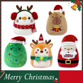 thumbnail image 2 of 25CM Christmas Santa Claus Elk Snowman Plush Toys Soft Stuffed Animals Pillow Dolls Home Decor Christmas Gifts For Kids, 2 of 5