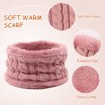thumbnail image 3 of Baby Girls Knitted Winter Hat Scarf Gloves Set Warm Twist Toddler Beanie Neck Warmer Kids Boys Hat with Pompom (Skin Pink), 3 of 4