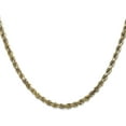 thumbnail image 2 of Solid 14K Yellow Gold 3.7mm Diamond-cut Rope with Lobster Lock Chain - 24", 2 of 8