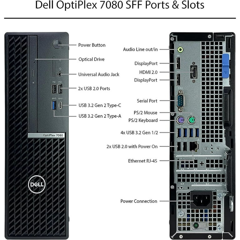 Restored Dell OptiPlex 7080 SFF Desktop Computer Intel Hexa-Core