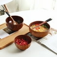 thumbnail image 5 of opvise Wooden Noodles Rice Soup Bowl Food Storage Container Kitchen Tableware Gadget 1, 5 of 7