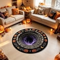 thumbnail image 3 of XIA0LE Halloween Optical Illusion Round Rug 2d Pumpkin Ghost Skull Enchanting Cave Decor Mat, Non-Slide Bath Mat, 24in Spooky Hole Visual Floor Doormat For Halloween Home Decor (D), 3 of 6