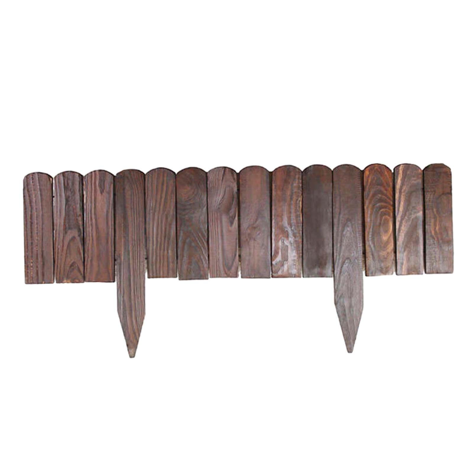 koolsoo Decorative Garden Fence Garden Edging Border Detachable Landscape Border Landscape Decor Gardens Fencing Wooden for Flower Bed into the ground