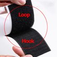 thumbnail image 2 of 25M 20/25/30/50mm Magic Sticker Tap Self Adhesive Hook Loop Fastener Nylon Sticker Disks velcros Tape Sewing Adhesive with Glue Black 25mm 5Meter, 2 of 6