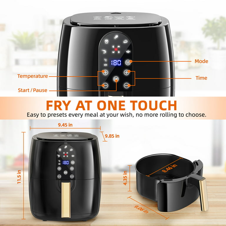 SALE CLEARANCE Air Fryer, 2.5-Quarts Air Oven, Rotisserie Oven,   Electric Air Fryer Oven with LED Digital Touchscreen,4-in-1 Countertop Oven  with Dehydrator & Rotisserie 