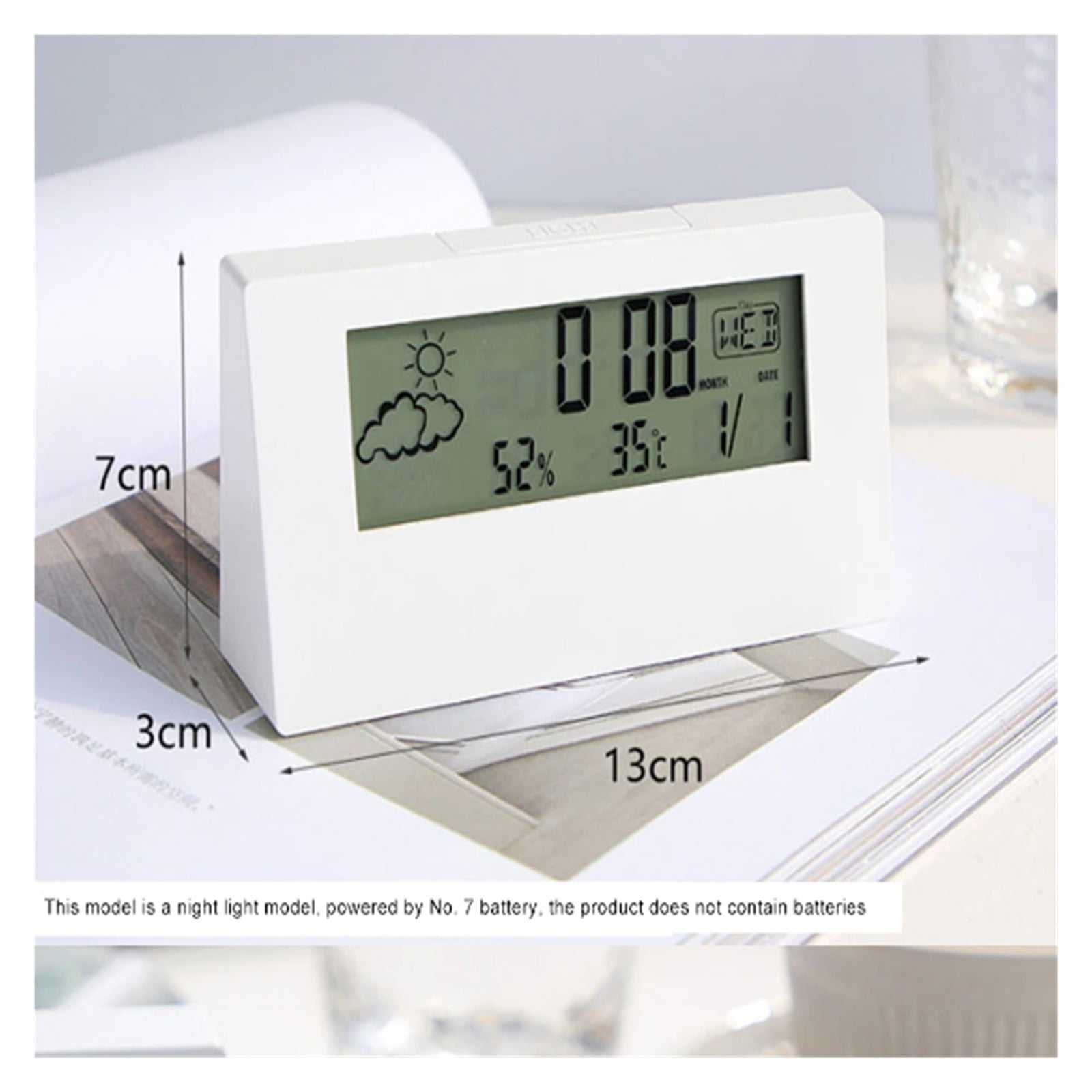 LED Thermometer Electronic Temperature Humidity Meter Weather Station for Home ,Simple Operation
