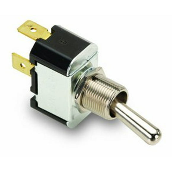 NTE Electronics 54-458 Interrupteur à Bascule Poignée Chauve-Souris, Joint en Néoprène, Circuit SPST, Action On-One-Off, Actionneur en Laiton/plaque Nickel, Bornes à Connexion Rapide 0.25 Pouces, 15 Ampères, 125V