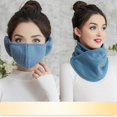 thumbnail image 2 of ievspot 1Set Polar Fleece Neck Gaiter Thermal Face Guard Set Thickened Warm Buttons Closure Fleece Wrap Cold Weather Accessory, 2 of 8