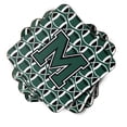 thumbnail image 2 of Letter M Football Green and White Foam Coaster Set of 4, 2 of 3