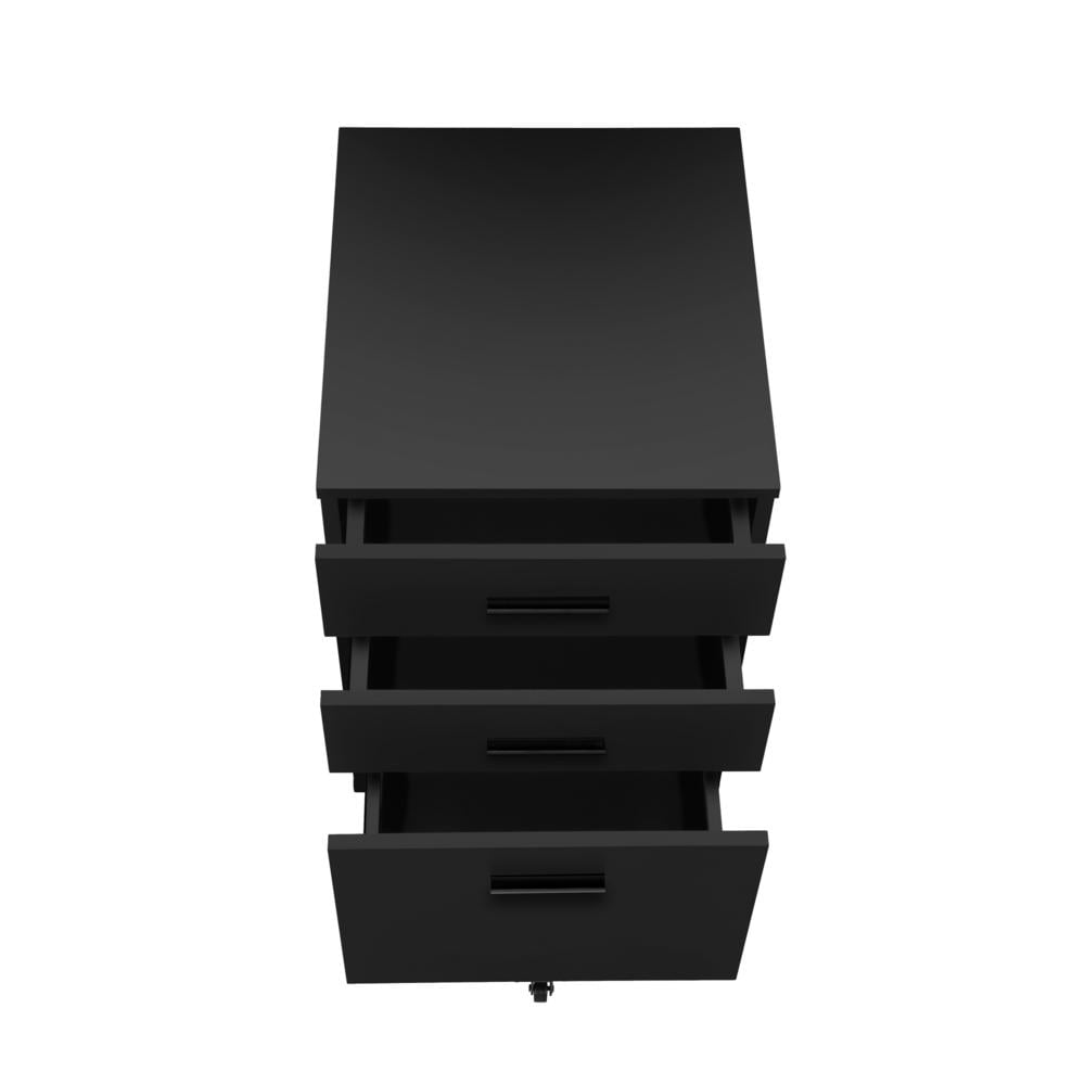 Monarch Specialties File Cabinet, Rolling Mobile, Printer Stand, Office, Work, Black Laminate