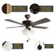 thumbnail image 5 of Ventilador De Techo Clásico Café / Madera 42 3 Luces LámparaYa 03087-9, 5 of 7