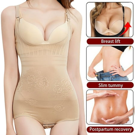 

URMAGIC Women Open Bust Bodysuits Seamless Tummy Control Shapewear Underwear