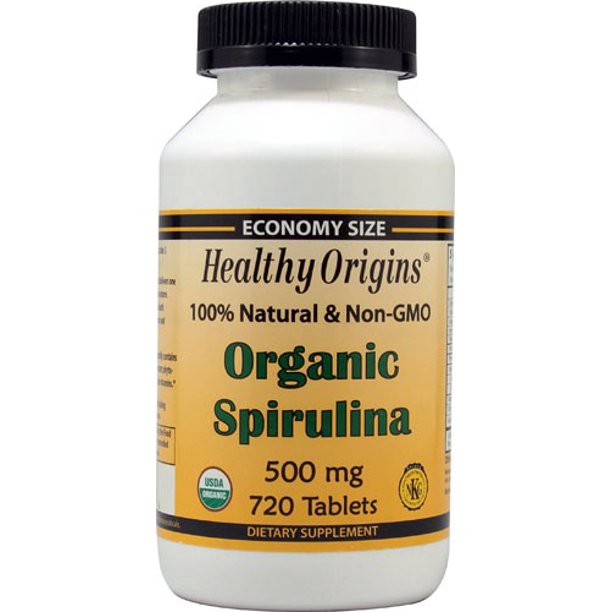 Healthy Origins Organic Spirulina Tablets, 500 Mg, 720 Ct