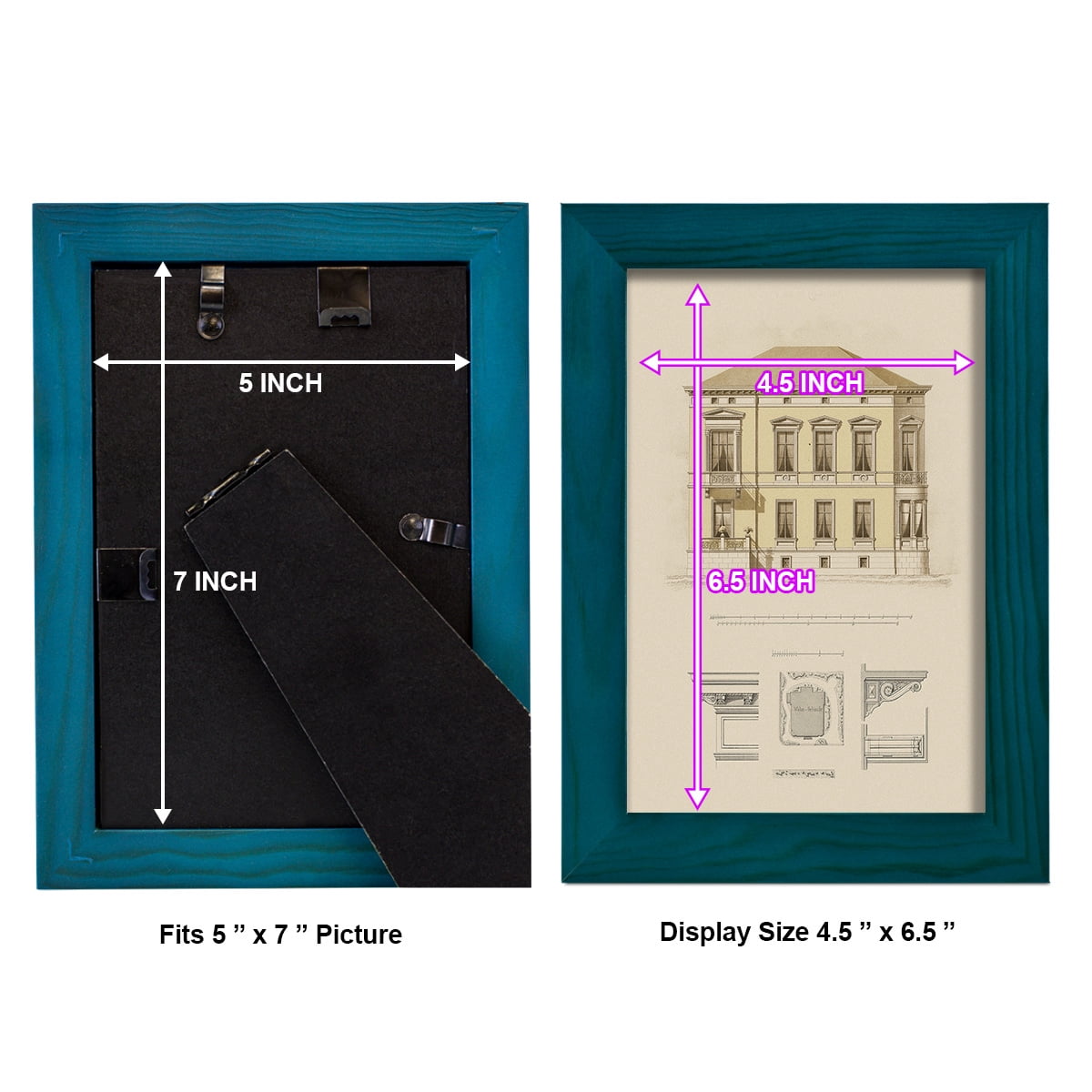 Estate and Plan VI -Framed Print w/glass-Ocean Blue