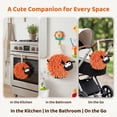 thumbnail image 6 of REGALWOVEN Chenille Hand Towels with Hanging Loop, 1 Pack Funny Bathroom Hand Towel in Sheep Shape, Absorbent Fast Drying Towels Orange 7" x 7", 6 of 6