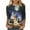 Multicolor, variant on Raeneomay 3/4 Length Sleeve Womens Tops Halloween Day Round Neck T-Shirt Loose Top