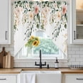 thumbnail image 4 of Sage Green Eucalyptus Kitchen Window Curtains, Swag Curtains Valance for Bedroom Living Room Bathroom, Vintage Spring Floral Leaves Rod Pocket Window Treatment Curtain Block Drapes 2 Panels 36"x45", 4 of 9