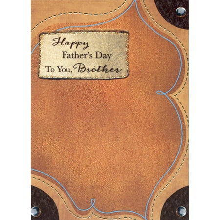 Designer Greetings Textured Earthtone with Thin Blue and Foil Swirls Father's Day Card for
