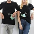 thumbnail image 3 of Colevkie Cute Dinosaur Couple Tshirt for Husband Wife Him and Her,His and Her T-shirt Valentine day Anniversary,Crew Neck,1 Piece(Black-Men,XS), 3 of 8