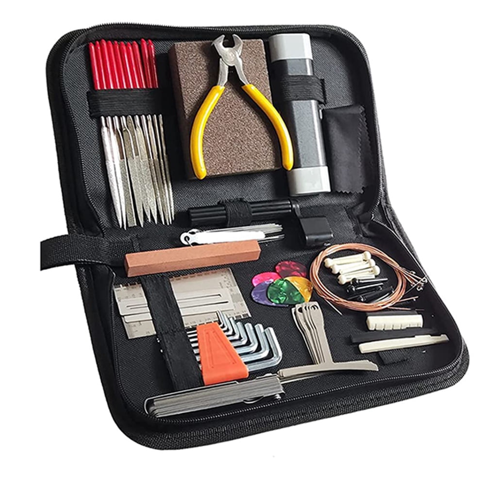 ckepdyeh 67PCS Guitar Tool Kit for Set Up,Intonation Adjustment and Repair, Guitar Maintenance Kit for Guitar Bass and Ukulele guitar accessories