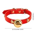 thumbnail image 3 of Collar para mascotas con cuello ajustable en campana – diseño Red Bones, poliuretano, varios tamaños, negro, rojo, marrón azul – accesorios estilo para perros gatos, 3 of 6