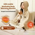 thumbnail image 2 of Portable Heated Shawl,USB Electric Heated Blanket,Battery Powered Cordless Heateds Blankets Heating 3 with H Levels,Wearable, 2 of 8