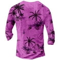 thumbnail image 4 of Vedolay Summer Tops For Men Men's Oversized Graphic Tees Letter Print Short Sleeve T Shirts Summer Tee Top,Purple L, 4 of 5