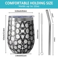 thumbnail image 5 of 12oz Stemless Wine Tumblers Black Daisy Flower Pattern Vacuum Insulated Stainless Steel Travel Tumbler Cups Mug with Lid and Straw for Champaign,Cocktail,Beer with Cleaning Brush, 5 of 5