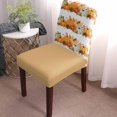 thumbnail image 2 of Pumpkin Dining Room Chair Covers Set of 6, Fall Maple Leaf Autumn Plant White Stretch Chair Slipcovers Removable Washable Seat Cover Chair Protectors for Kitchen Home, Hotel Banquet, 2 of 6