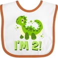 thumbnail image 3 of Inktastic 2nd Birthday Dinosaur 2 Year Old Boys or Girls Baby Bib, 3 of 4