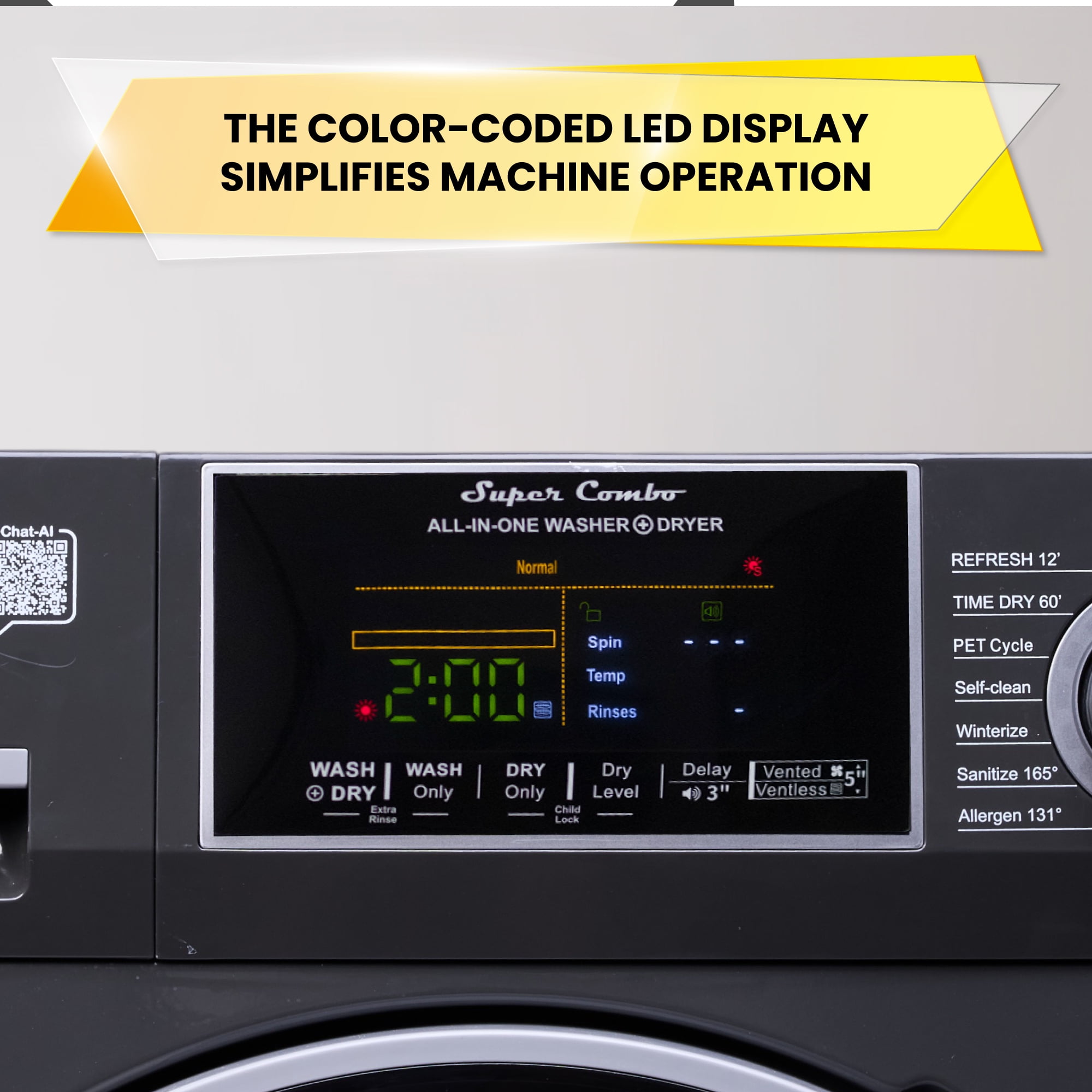 Equator 18 lbs White Combo Washer Dryer Version 3 in Stormy Grey with