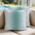 thumbnail image 2 of Pillow Covers 20x20 Set of 2, Teal Grey Ombre Square Throw Pillow Covers for Couch/Sofa/Living Room, Farmhouse Gradient Minimalist Decorative Soft Pillowcases for Couch Throw Pillows, 2 of 9