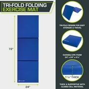 ProsourceFit Tri-Fold Folding Gymnastics Mat 6’x2’ for Exercise
