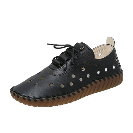 

TAIAOJING Women Casual Lace Up Flats Casual Unisex Lightweight Work Sporty Slip Work Trainers Fashion Shoes Zapatos