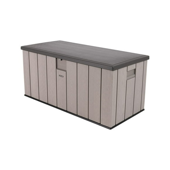 LIFETIME - Boîte de rangement extérieure de 150 gallons, couvercle gris