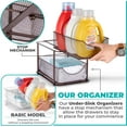 thumbnail image 4 of 2 Sets of 2 Tier Metal Under Sink Organizer for Bathroom, Kitchen, Strong Steel Mesh Sliding Drawers for Under Sink, Under Cabinet, Closet, Kitchen, Pantry, Bathroom Organizers and Storage, 4 of 6