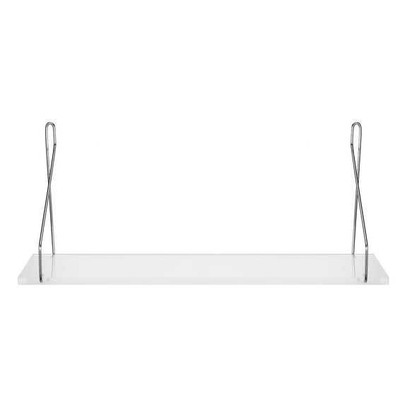 RUNROTOO Floating Shelf Acrylic Wall Mount Shelf 1Pcs 15.7X5.8X0.3In