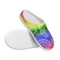 thumbnail image 3 of Goofa Colorful Tie Dye Print Womens Mens Cotton Lightweight House Slippers , Washable Home Slippers,Indoor Comfy Bedroom Cozy Slippers-44/45, 3 of 7