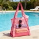 thumbnail image 1 of Mesh Beach Bag Large Capacity Storage Tote Portable Drawstring Net For Wet Clothes Towels Snorkeling Supplies P-ink, 1 of 6