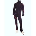 thumbnail image 3 of Criss Cross Fleece Ice Skating Jacket Purple/Fucshia XJ811, 3 of 3