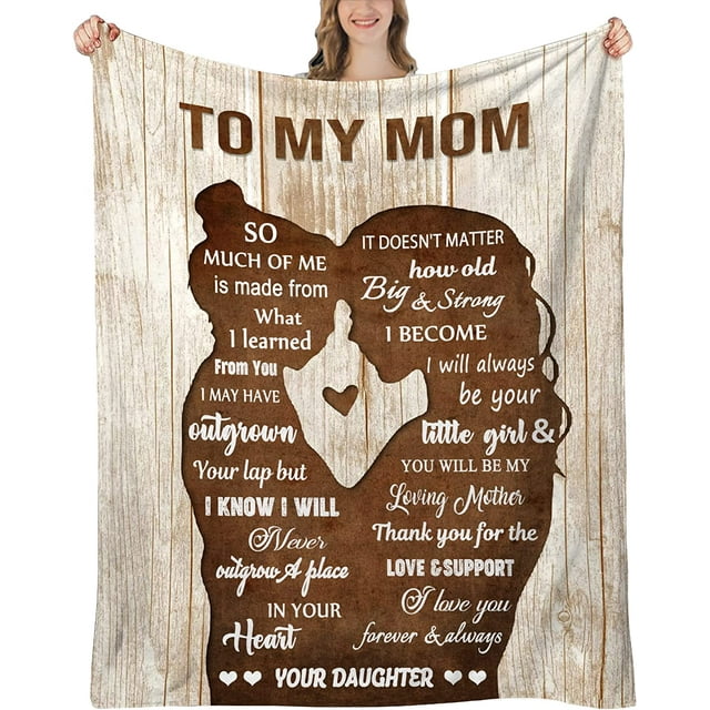 LHSHID Mom Birthday Gifts Mom Blanket from Daughter Mom Gifts from Daughters for Mothers Day Christmas 50"x60"