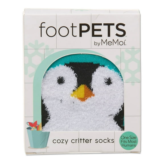 MeMoi Women's Foot Pet Penguin Cozy Buffalo Plaid Crew Socks - Mens - Male