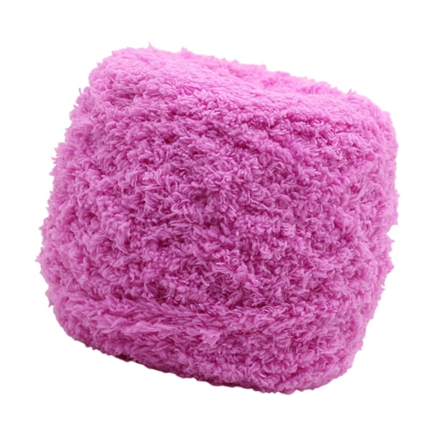 Hilo de terciopelo coral suave, hilo voluminoso, hilo cómodo y cálido, grueso para tejer y Rosa