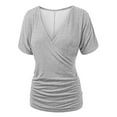 thumbnail image 5 of Giftesty Womens T Shirts Short Sleeve Shirts V-Neck Tops Summer Casual Lightweight Clothes, 5 of 5