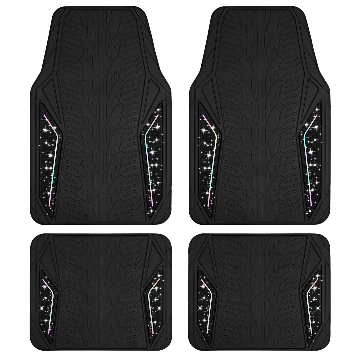 Road Comforts Hyper Pillar Car Floor Mat - All-Weather, Universal Fit for Most Cars Beige Hot Black