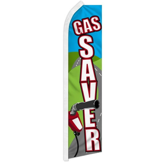 Gas Saver Super Flag (Hardware Not Include-FI) Advertisement /Business Flags | Feather Flag |